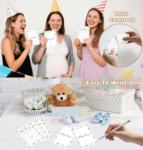 Miniatura 3 de Juegos de baby shower cultivados localmente, juego de bingo para bebés de Farmers Market para 30 invitados con tarjetas de juego, suministros