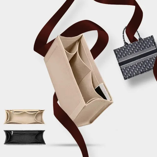 Miniatura 2 de Lckaey organizador de bolsas para dior book tote medium small book tote insert2008beige-S