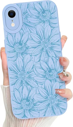 Miniatura 70 de MZELQ Funda para iPhone 17 Pro 2025, diseño de girasoles de silicona, flores florales, protección de cámara, funda delgada y suave para teléfono