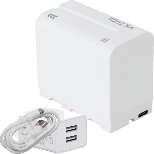 VILTROX NP-F970 Batería 7.4V 6600mAh 48.84Wh, NP F970 Batería para videocámara para luz de anillo y luz de video (paquete de 1)
