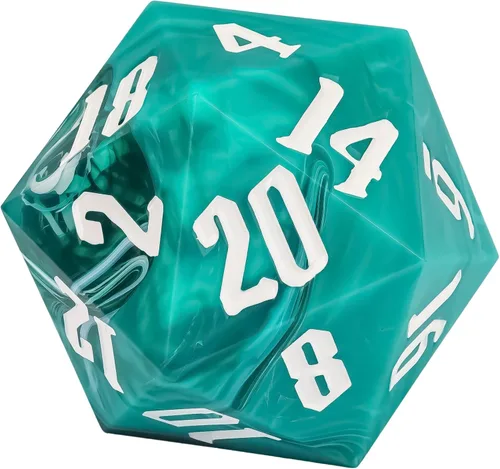 Miniatura 25 de 55mm dados de 20 lados DND, dados gigantes D20 D&D poliédricos grandes D20 con caja de regalo de dados para Dungeons and Dragons, juegos de mesa RPG