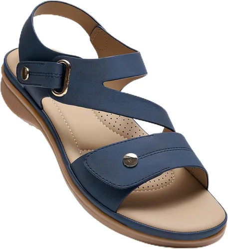 Miniatura 13 de Littleplum - Sandalias para mujer con soporte de arco - Sandalias planas cómodas para mujer, zapatos ortopédicos ajustables transpirables