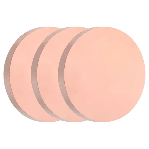 Miniatura 8 de uxcell 3 placas redondas de cobre, 0.08 pulgadas de grosor, 2.4 pulgadas de diámetro, chapa de metal de cobre puro T2, disco redondo de cobre T2