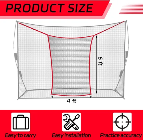 Miniatura 2 de Simgoing Accesorio extensor de red de golf para práctica de golf para 7 o 10 pies, redes de golf, béisbol, sóftbol, alto impacto, astillado