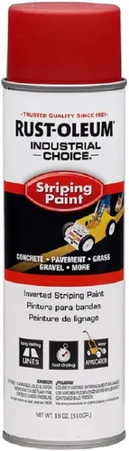 Rust-Oleum 1665838 S1600 System - Pintura de rayas invertidas, 17 onzas, color rojo
