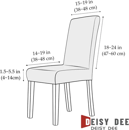 Miniatura 3 de Deisy Dee Fundas de cuero impermeables para sillas de comedor Parson (4, negro)