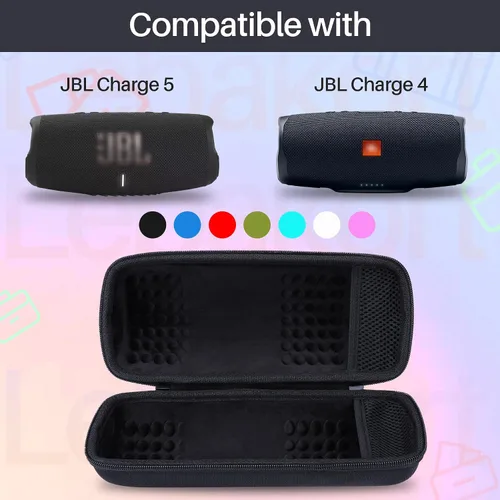 Miniatura 2 de Carcasa Rígida Lebakort Compatible con Altavoz JBL Charge 5 Charge 4 Impermeable (Carcasa Negra)