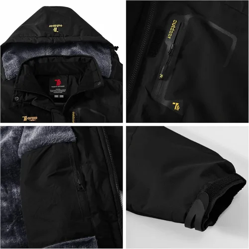 Miniatura 6 de Rdruko Chaqueta de esquí impermeable para mujer, resistente al viento, para snowboard, trabajo, para uso en invierno