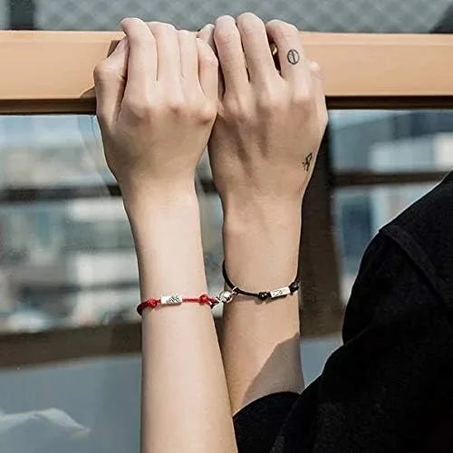 Miniatura 2 de Long tiantian 24 pulseras magnéticas para parejas, atracción mutua, amistad, cuerda a juego, regalos para él y sus mejores amigos, Cuerda trenzada