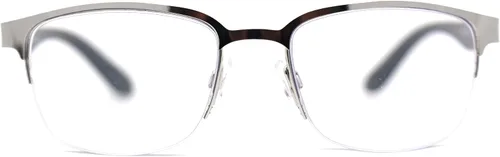 Miniatura 2 de SA106 Gafas de lectura progresivas rectangulares angostas de metal 3 focales para hombre