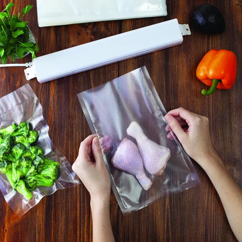 Miniatura 9 de Houseables Bolsas selladoras al vacío para alimentos, bolsas de sellado al vacío, rollos ahorradores de alimentos de 11 pulgadas, 50 pies, paquete