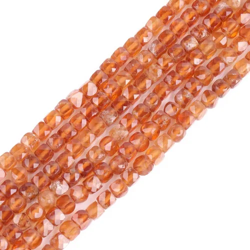 Miniatura 14 de GEM-Inside - Cuentas espaciadoras pequeñas de 0.098 in de espinela negra natural, cuentas espaciadoras en forma de cubo facetado, cuentas para hacer
