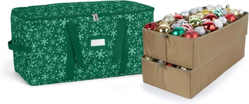 Miniatura 93 de Covermates Keepsakes Bolsa de almacenamiento ajustable para adornos, poliéster resistente, separadores acolchados y bandejas FlexGrid, organizador