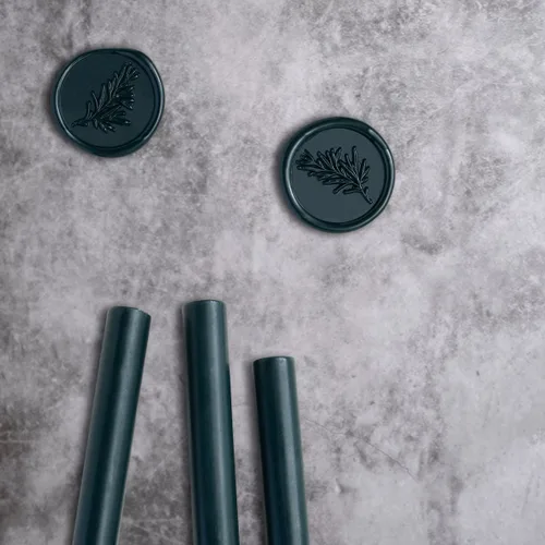 Miniatura 5 de UNIQOOO - Barras de cera verde de abeto navideño para sello de cera con pistola de pegamento - Ideal para invitaciones de boda, sobres de tarjetas