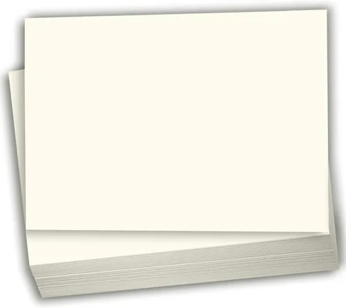 Miniatura 8 de Hamilco Blank Index Cards 5 x 8 cartulina de 100 libras, cubierta de papel de cartulina crema, paquete de 100