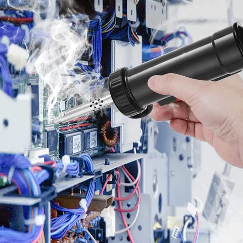 Miniatura 3 de Lechón de soldadura, aspiradora de bomba desoldadora automática, lechón de estaño de soldadura eléctrica portátil, máquina desoldadora de bomba