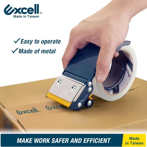 Miniatura 2 de Excell Dispensador de cinta de embalaje (hasta 2 pulgadas de ancho) Dispensadores de cinta de mano, uso para el hogar, oficina, tienda de regalos