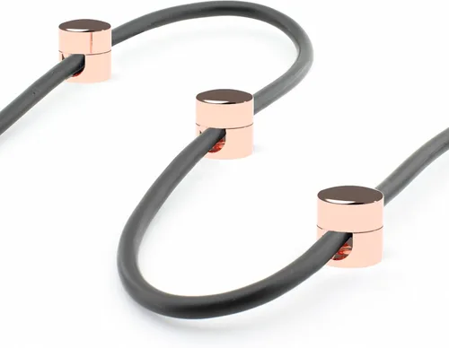 Miniatura 4 de ICONIT Anclajes de cable para organización de escritorio, organizadores de cables de aluminio de alta calidad, cargador + clips de gestión de cables