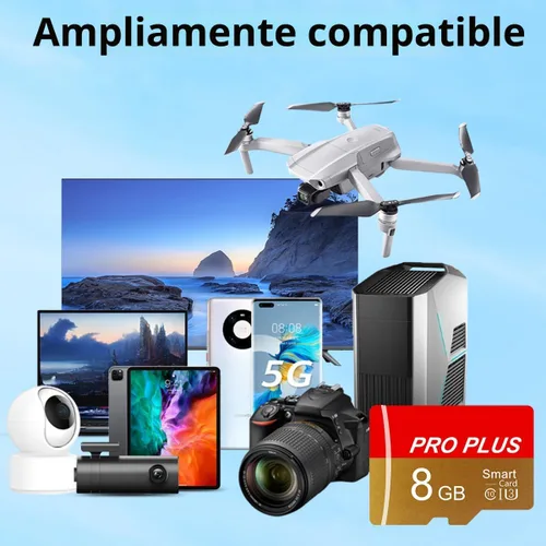 Miniatura 6 de Paquete de 2 tarjetas TF de 8GB con adaptador, tarjeta de memoria de alta velocidad, UHS-I C10 A1 tarjeta TF de memoria para tablet/teléfono