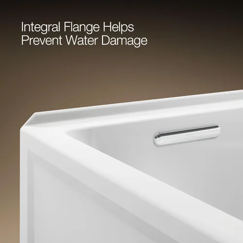 Miniatura 9 de KOHLER K-1125-LA-0 Archer - Bañera acrílica para alcoba (72 x 36 pulgadas), con delantal integral y drenaje a la izquierda, color blanco