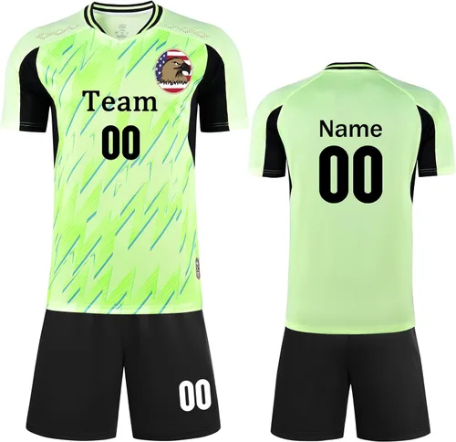 Miniatura 10 de Camisetas de fútbol personalizadas para niños, hombres y mujeres, camiseta y pantalones cortos de fútbol personalizados, uniformes de fútbol