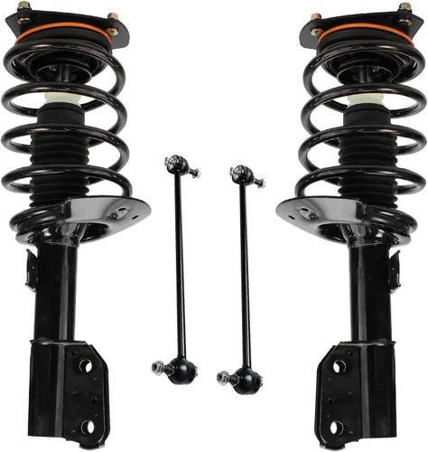 Miniatura 24 de Detroit Axle - Puntales delanteros con resorte helicoidal + enlaces de extremo de barras estabilizadoras de repuesto para Ford Flex Lincoln MKT