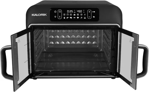 Miniatura 9 de Kalorik Horno de convección de freidora de aire, serie de diseñador, 26 cuartos de galón con ventilador de doble velocidad, puertas francesas