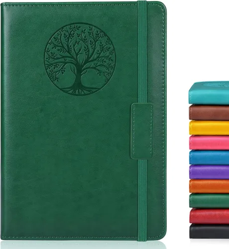 Miniatura 22 de Biuwory Cuaderno diario con líneas para mujeres y hombres, 256 páginas, tamaño A5, de cuero de tapa dura para escribir, viajes, negocios, trabajo