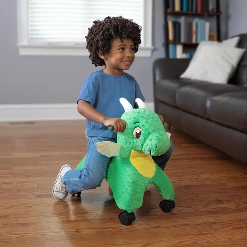 Miniatura 5 de Radio Flyer Juguete de Montar de Peluche para Niños Pequeños – Juguete de Montar Rodante Suave y Acolchado para Niños de 1–3 Años, Juguete de Empuje