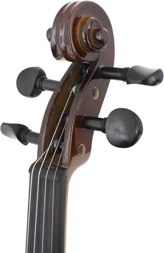 Miniatura 6 de Cecilio Violín de tamaño completo 4/4, arce macizo tallado a mano y abeto con accesorios de ébano, incluye estuche, arcos, colofonia, ideal