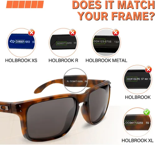 Miniatura 3 de Lentes de repuesto polarizadas prémium de 0.059 in para Oakley Holbrook/Holbrook XL/Holbrook Metal/Holbrook R/Holbrook XS