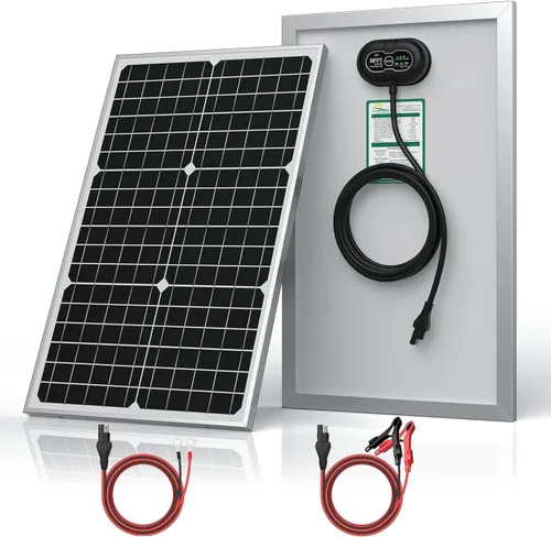 Miniatura 9 de SUNER POWER Cargador de Batería de Panel Solar de 12V 20W Ultra, Controlador de Carga MPPT UltraInteligente Integrado, Mantenedor de Batería Solar