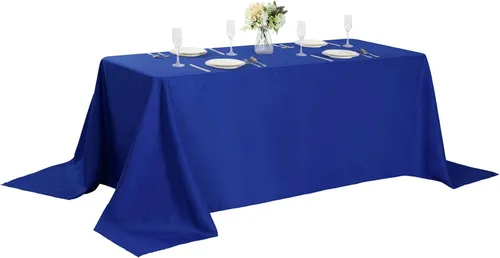 Miniatura 22 de Cupuamon - Mantel rectangular de 60 x 84 pulgadas, tela de poliéster lavable para decoración de bodas, fiestas, cenas y banquetes