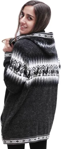 Miniatura 4 de Little Llamas - Sudadera con capucha de lana de alpaca