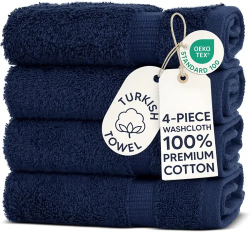 Miniatura 84 de Chakir Turkish Linens - Toallas turcas de 100% algodón, suaves y absorbentes (4 paños, color gris)