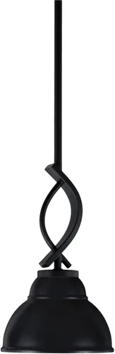 Miniatura 61 de Toltec Lighting Cavella Stem Colgado Mini colgante, acabado grafito, vidrio de muselina blanca de 4 pulgadas