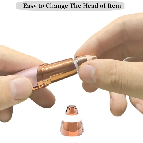 Miniatura 6 de Cabezales de repuesto para removedor de vello de cejas para acabado táctil, removedor de vello facial impecable, cuchillas de repuesto sin dolor