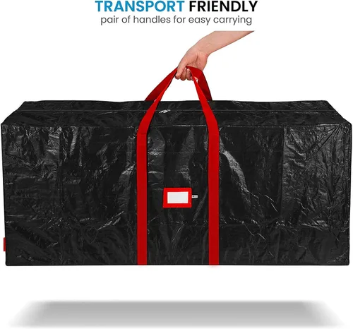 Miniatura 3 de Bolsa de almacenamiento para árbol de Navidad Zober - Se adapta a árboles artificiales de 7.5 pies - Bolsa de árbol de Navidad de plástico