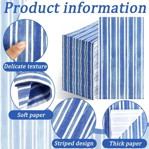 Miniatura 6 de Colarr Servilletas de papel desechable de 3 capas para invitados, toallas decorativas de papel ligero, toallas de mano para baño, inodoro, polvo
