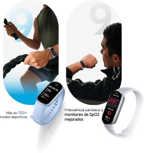 Miniatura 4 de XIAOMI Smart Band 9 versión global (2024) Pantalla Amoled de 1.62 pulgadas Batería de 233 mAh Hasta 21 días de duración de la batería Más