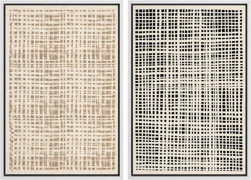 Miniatura 162 de SIGNWIN Lienzo enmarcado para pared, ilustraciones abstractas texturizadas en tonos beige terrosos, arte moderno, decorativo, contemporáneo