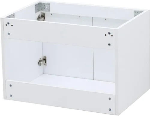 Miniatura 5 de Juego de lavabo flotante para montaje en pared, tocador de textura blanca en relieve, fregadero de cerámica para encimera de piedra plana blanca, 30