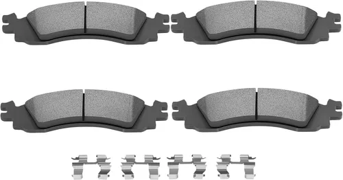 SCITOO D1158 Kit de pastillas de freno semimetálicas de repuesto delantero para Ford para Explorer 06-10, para Ford para Explorer Sport Trac