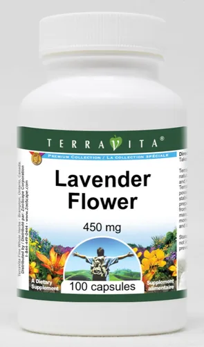 Flor de lavanda - 450 mg (100 Cápsulas, ZIN: 511864) - Paquete de 3