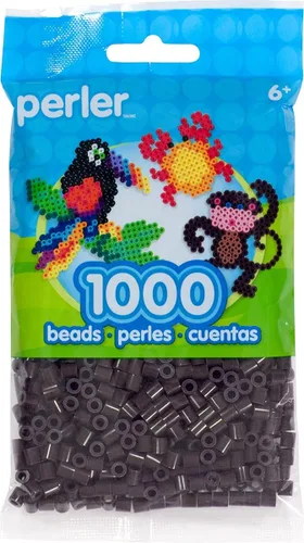 Perler 80-15262 Cuentas de fusible a granel para actividades de manualidades, 1000 unidades, marrón cacao, pequeño