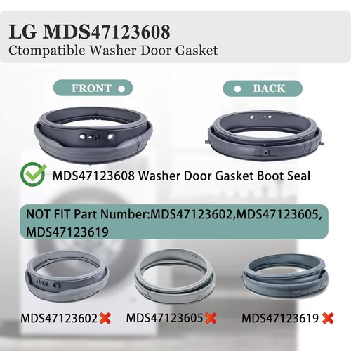Miniatura 2 de Upgrade MDS47123608 WM8100HVA Sello de Goma de Puerta de Lavadora, Repuesto para LG Kenmore y Compatible con Modelos WM8000HVA,WM4070HVA,WM4270HVA