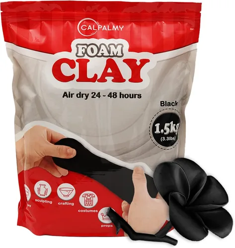 Miniatura 10 de CALPALMY Arcilla seca al aire (bolsa de 1.1 libras) – Arcilla de espuma blanca moldeable para cosplay – Arcilla suave de secado al aire para niños