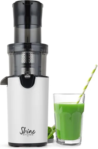 Miniatura 10 de Shine SJX-1 - Exprimidor fácil de prensar en frío con canal de alimentación XL y cuerpo compacto, color gris