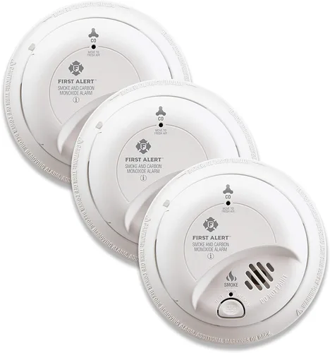 Miniatura 6 de First Alert Alarma combinada de humo y monóxido de carbono, detector cableado de interconexión con batería de respaldo, SMICO100-AC, Paquete de 1
