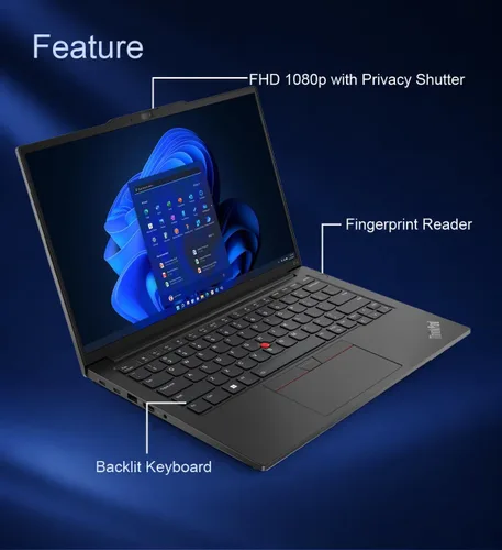 Miniatura 4 de Lenovo ThinkPad E14 Business - Laptop con pantalla táctil (14 pulgadas FHD+, Intel Core i5-1335U (> i7-1255U), 16 GB de RAM, 512 GB SSD), lector
